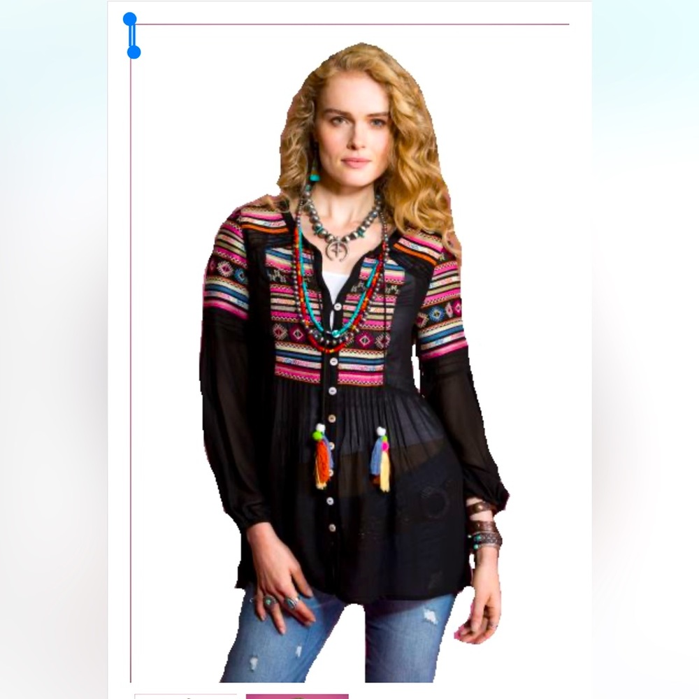 Double D Ranch 2 Lane Highway Tunic 1X